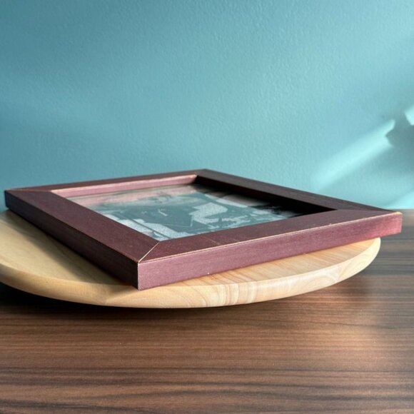 Vintage 1988 Framed Folk Art Print With Schoolhouse & Children - Picture 6 of 8